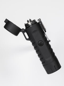 Beakon Electric Plasma Lighter: Windproof Rechargeable Survival Torch with LED Light