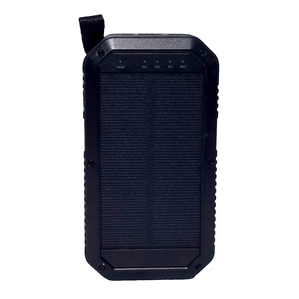 Beakon 10,000 mAh Solar Power Bank — Rugged Multi-Device Charger with LED Light