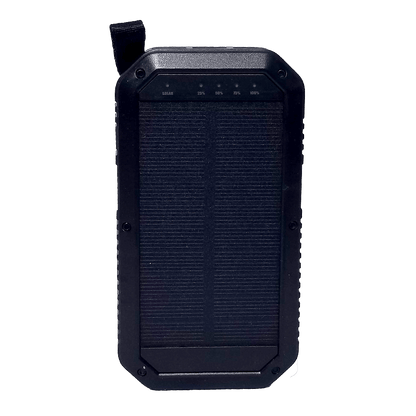 Beakon 10,000 mAh Solar Power Bank — Rugged Multi-Device Charger with LED Light