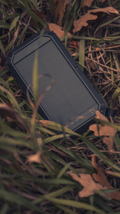 Beakon 10,000 mAh Solar Power Bank — Rugged Multi-Device Charger with LED Light