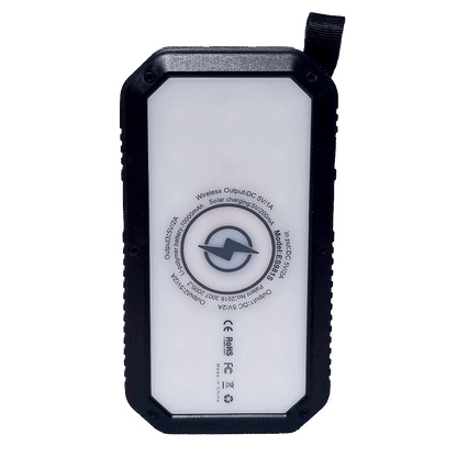 Beakon 10,000 mAh Solar Power Bank — Rugged Multi-Device Charger with LED Light